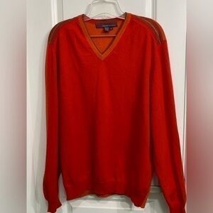 100% Cashmere tricots straphael Orange Sweater M
